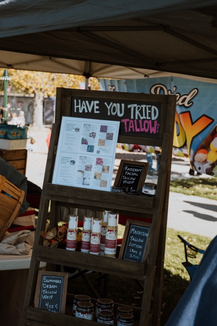 A vendor stand at the Fall Fest Marketplace